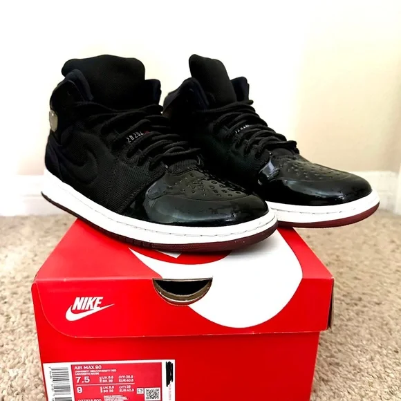 Nike | Shoes | Nike Black High Tops W Red Trim White Sole  display picture 2